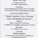 Convegno Dalla Calabria verso l'Europa Mongrassano